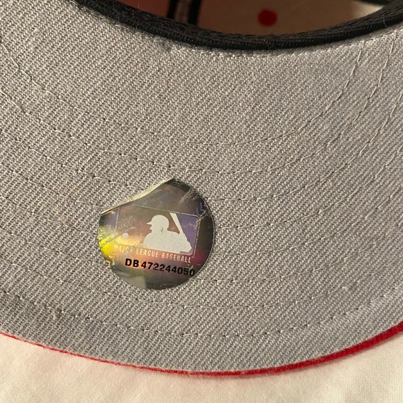 Boston Red Sox New Era RED Authentic 59FIFTY True Fitted Hat Wool Size 7 5/8 - Picture 4 of 6